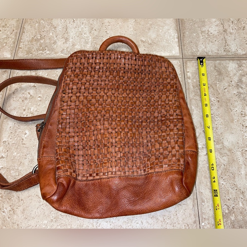 Leather backpack